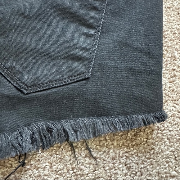 Blank NYC Black Denim Jean Shorts Frayed Hem Women’s Size 25 Grunge Summer - Picture 15 of 16